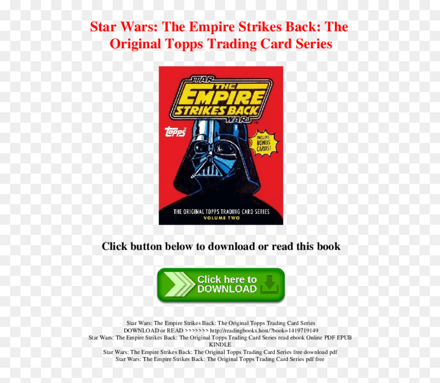 Pdf Star Wars The Empire Strikes Back The Original - Empire Strikes Back Poster, HD Png Download - empire strikes back logo png