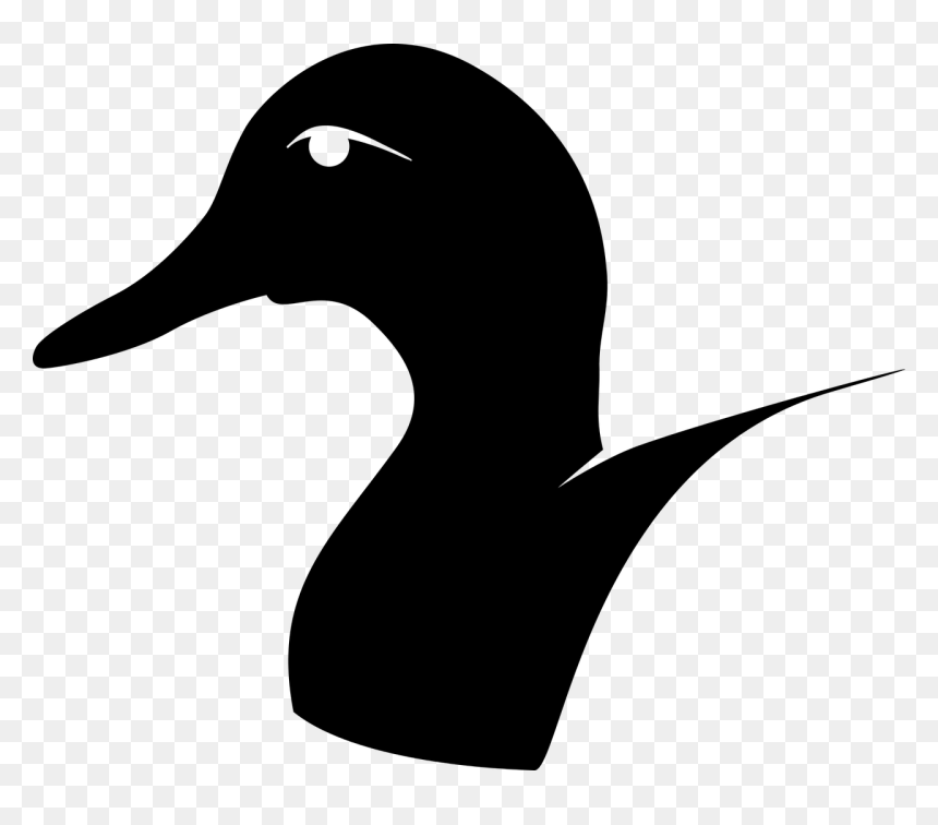 Duck Head Silhouette, HD Png Download - duck silhouette png