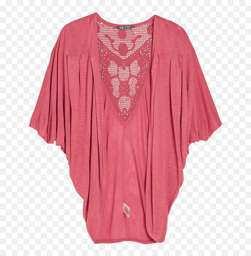 Cardigan With Lace Red - Cardigan, HD Png Download - red lace png