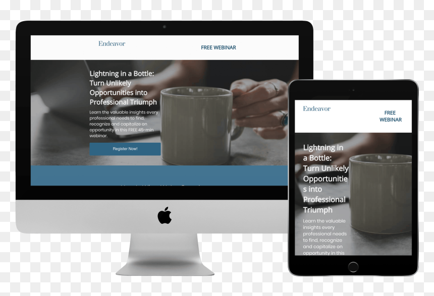 Webinar Landing Page Design - Computer Monitor, HD Png Download - ipad mockup png