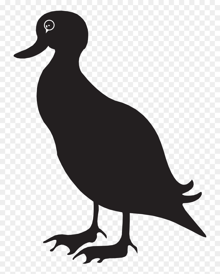 Black Duck Silhouette Svg Clip Arts - Clipart Black Duck, HD Png Download - duck silhouette png