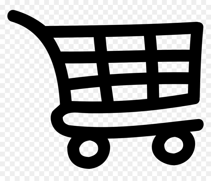 Drawn Cart Svg - Shop Cart Hand Drawn Icon, HD Png Download - drawing icon png