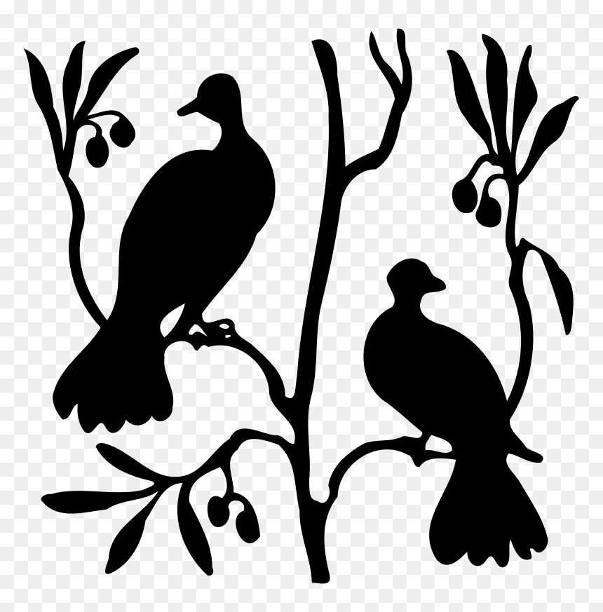 Doves Silhouette - Clip Art, HD Png Download - dove silhouette png