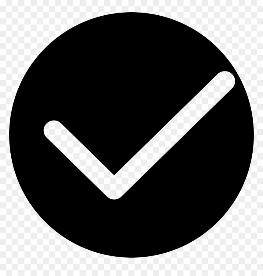 Check Mark - Circle, HD Png Download - black check mark png