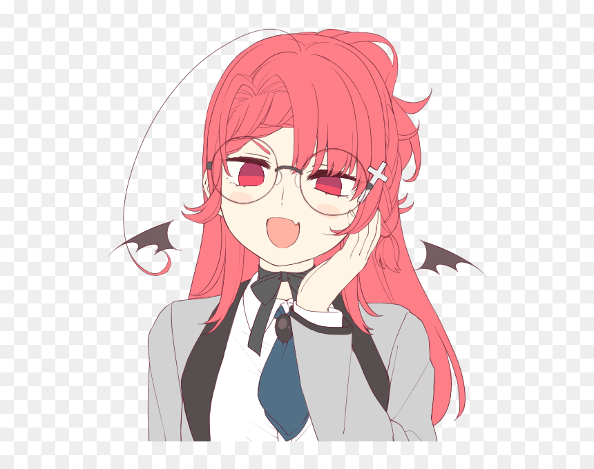 Cute Anime Tired Girl, HD Png Download - devil wings png