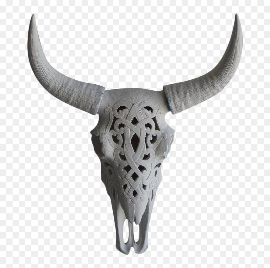 Texas Longhorn Bison Skull Bull - Cattle, HD Png Download - longhorn png
