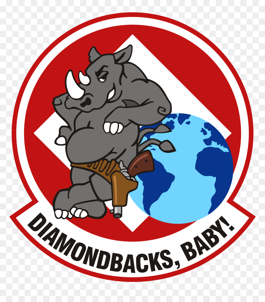 Transparent Rhino Clipart - Vfa-102, HD Png Download - diamondbacks logo png