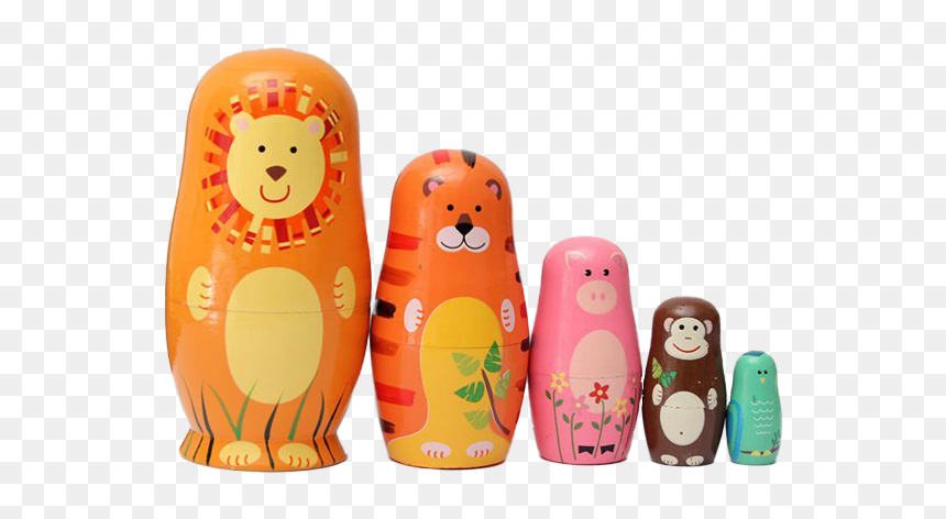 Animal Russian Nesting Dolls, HD Png Download - baby doll png