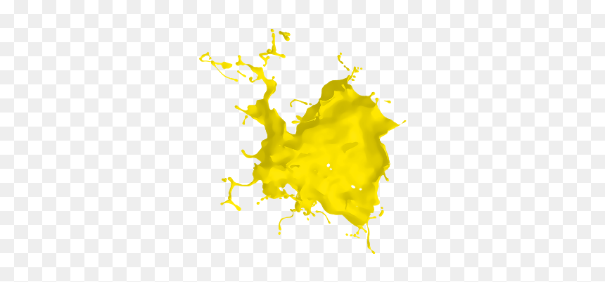 Real Paint Png, Transparent Png - yellow splash png