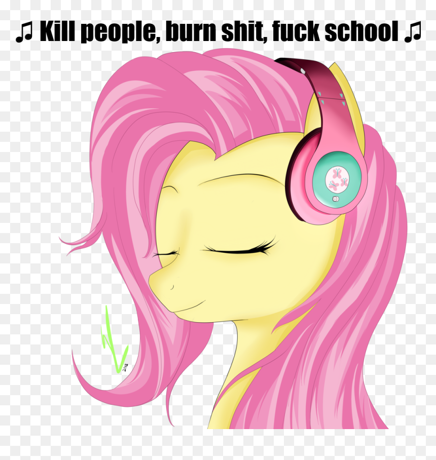 Winterrrr, Edit, Fluttershy, Headphones, Odd Future, - Pinkie Pie Con Audifonos, HD Png Download - odd future logo png