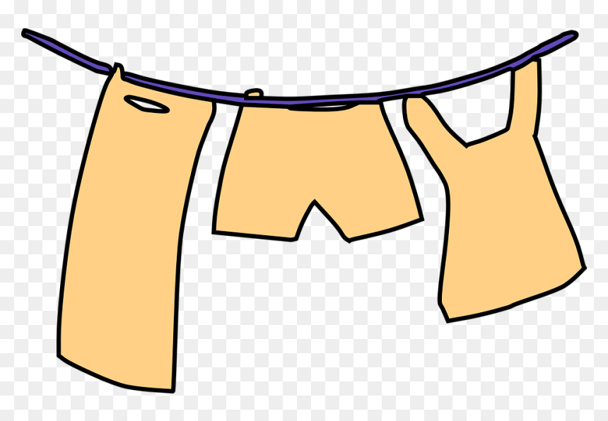Laundry Cliparts, HD Png Download - hanging clothes png