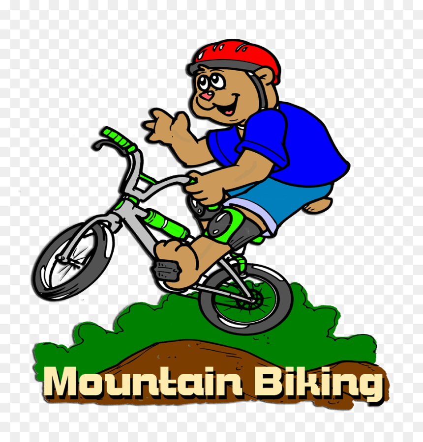 Transparent Mountain Cartoon Png - Mountain Biking Clipart Png, Png Download - biking png