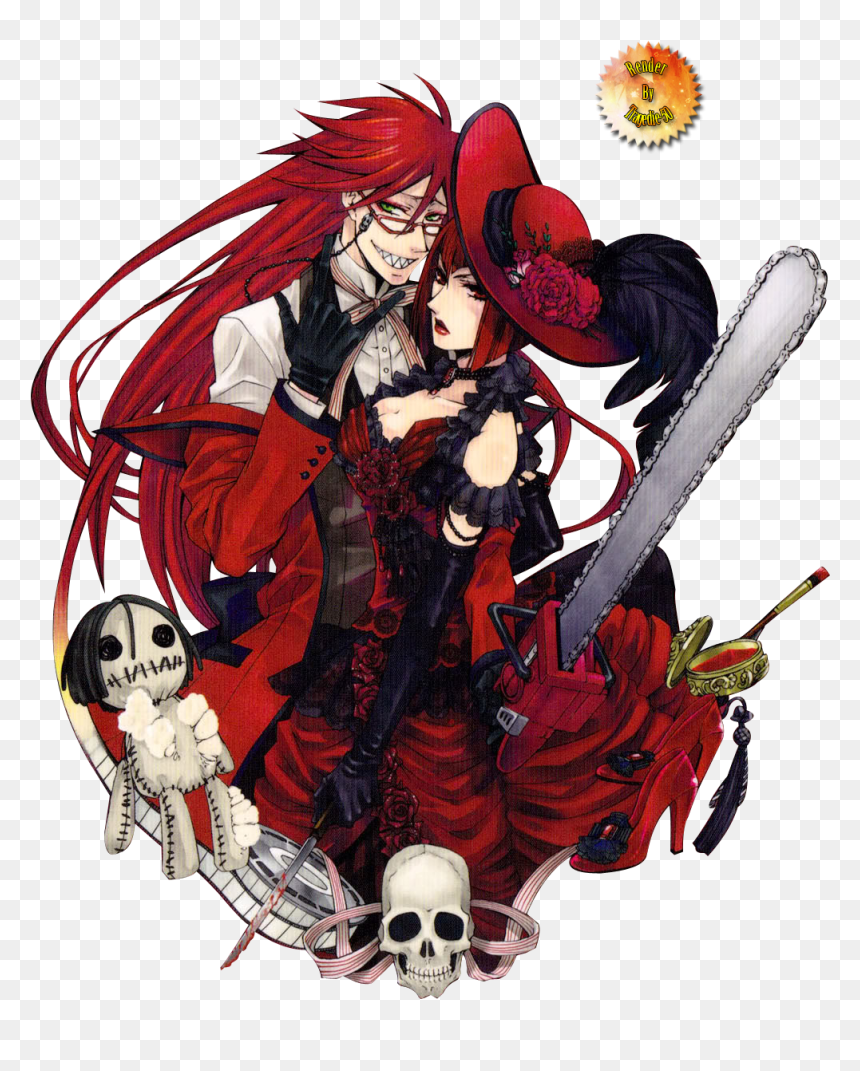 Kuroshitsuji, Anime, And Black Butler Image - Black Butler Madam Red And Grell, HD Png Download - black butler png