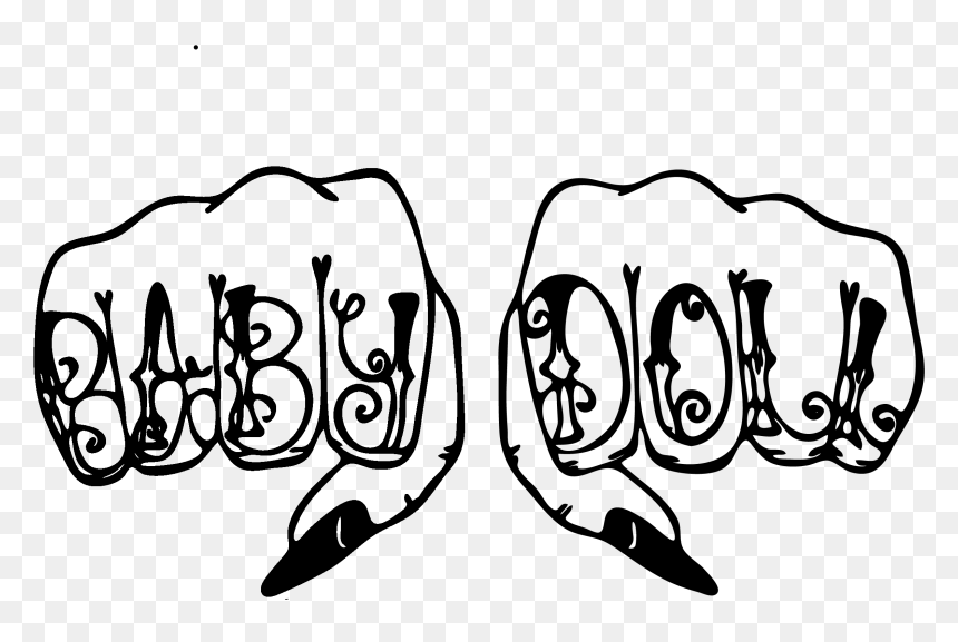 Baby Doll Knuckle Tattoos, HD Png Download - baby doll png