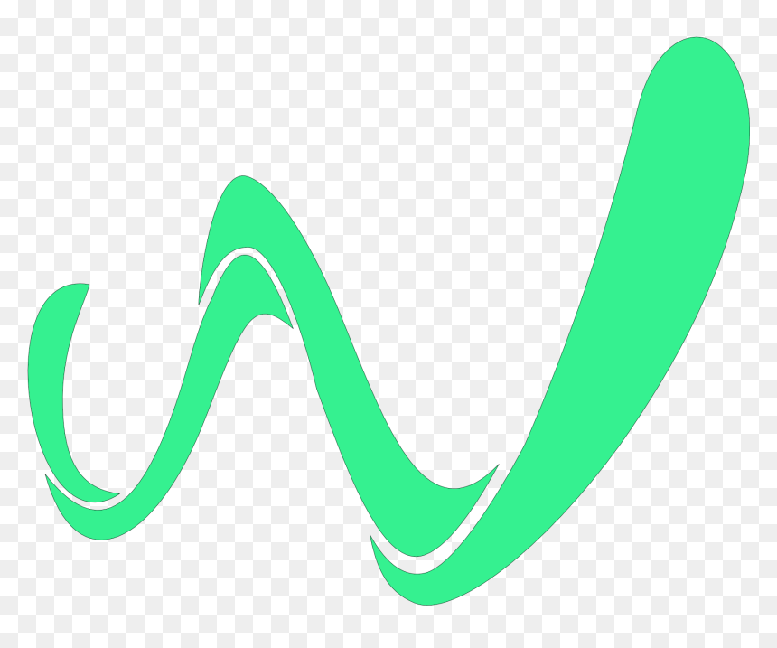 Greenwavelogo Minimal Transparent - Calligraphy, HD Png Download - green wave png