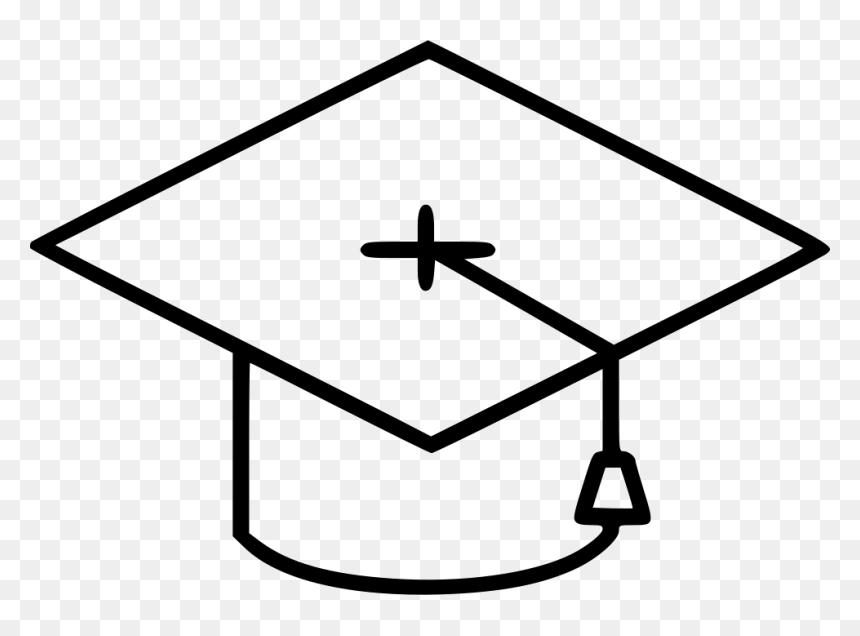 Graduation Hat - Book Png Black And White Logo, Transparent Png - graduation hat icon png