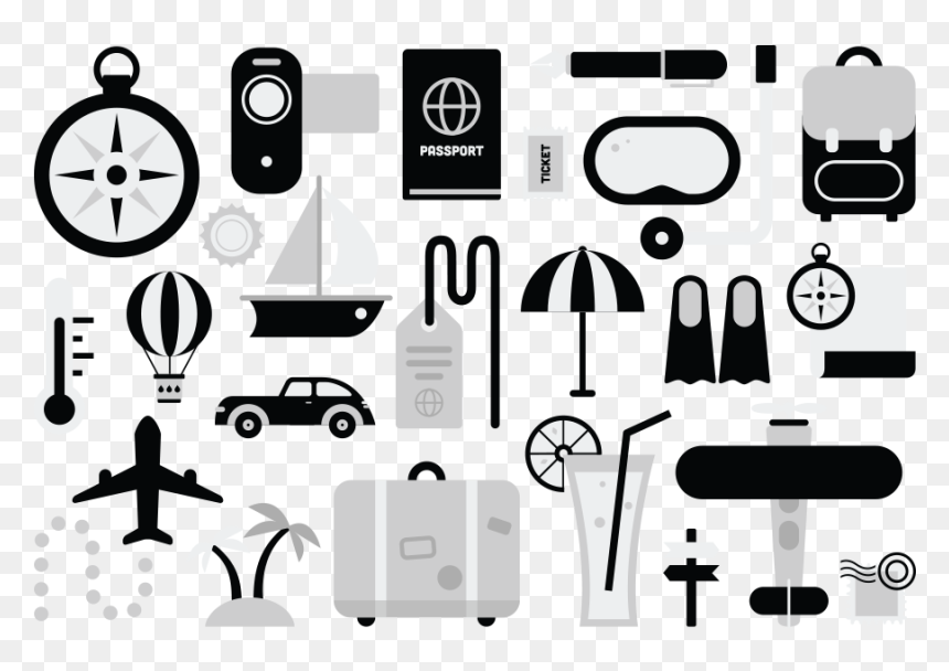 Travel Wedding Icons , Png Download - Travel Wedding Logo Png, Transparent Png - travel icons png