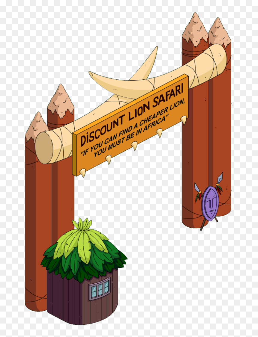 Discount Safari Entrance Clipart , Png Download - Discount Lion Safari The Simpsons, Transparent Png - molduras minnie png
