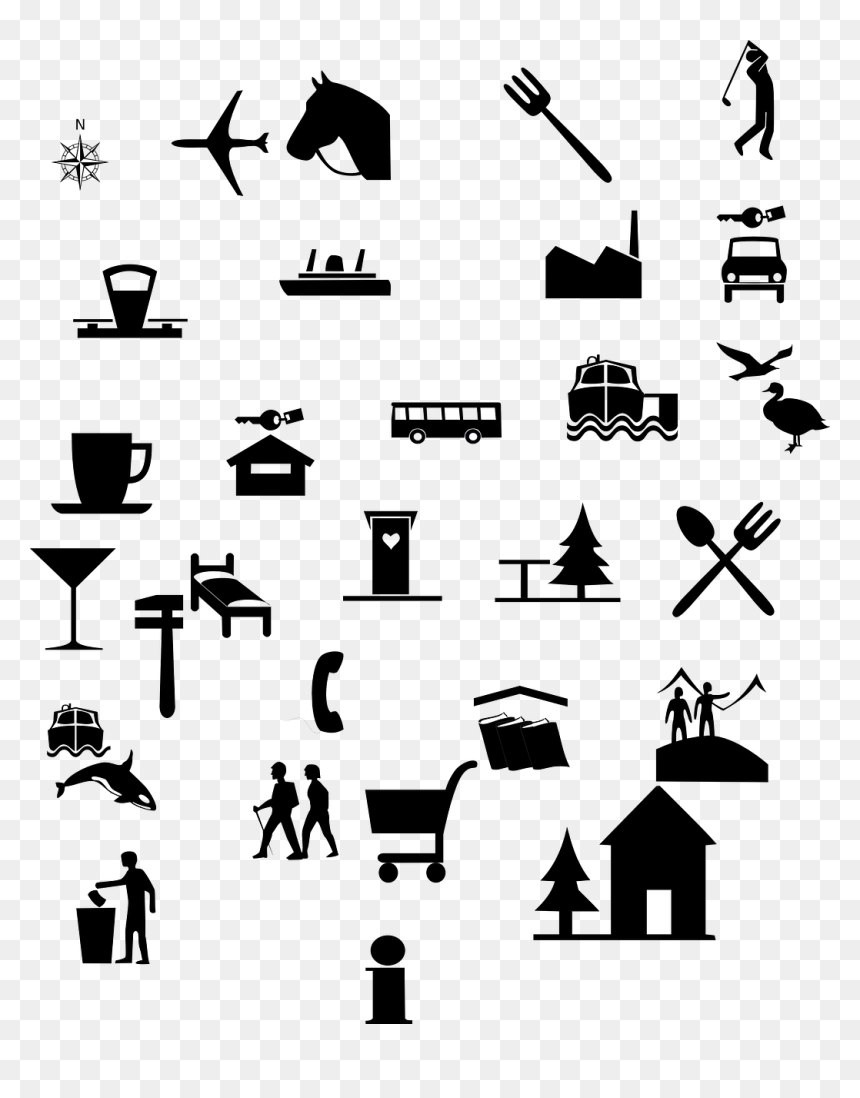 Hospitality And Tourism Symbols, HD Png Download - travel icons png