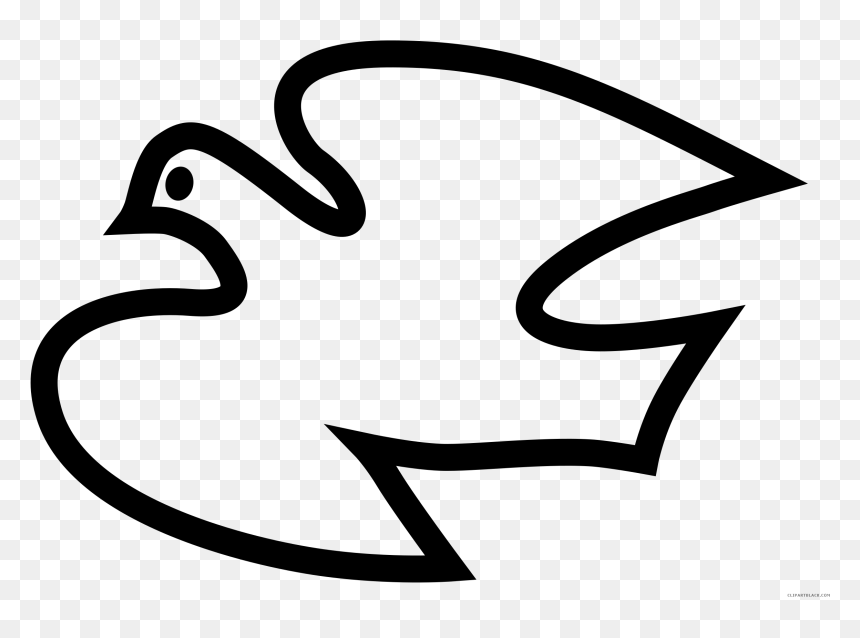 Dove Silhouette Page Of Clipartblack Com Animal - Line Drawing Of Simple Dove, HD Png Download - dove silhouette png
