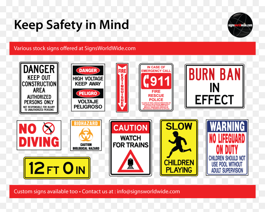 Sww Safety Signs - Sign, HD Png Download - ban sign png