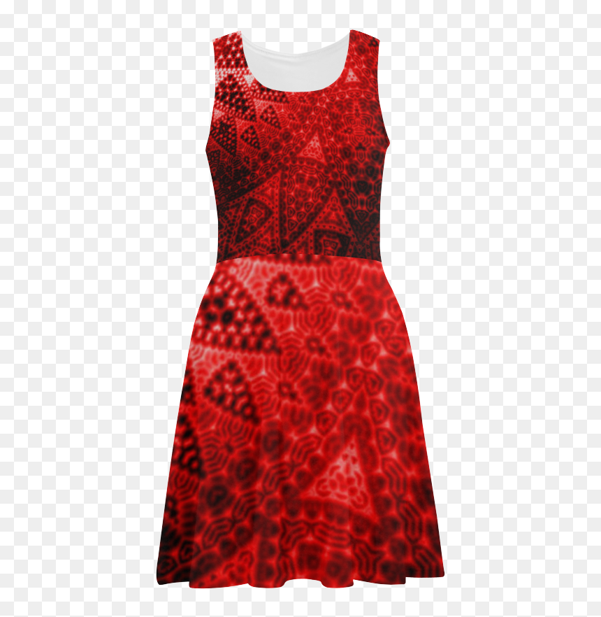 Red Lace Fractal Atalanta Sundress - Cocktail Dress, HD Png Download - red lace png