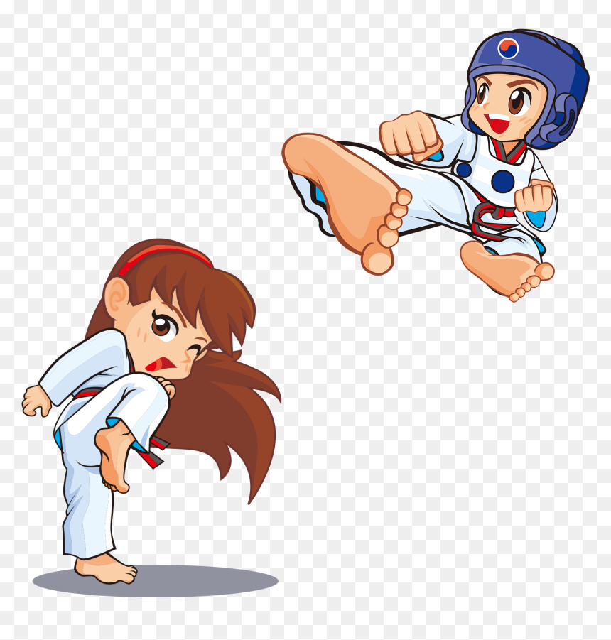 Transparent Taekwondo Png - Taekwondo Cartoon, Png Download - taekwondo png