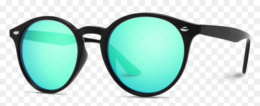 Round Classic Retro Frame Sunglasses , Png Download - Reflection, Transparent Png - retro frame png