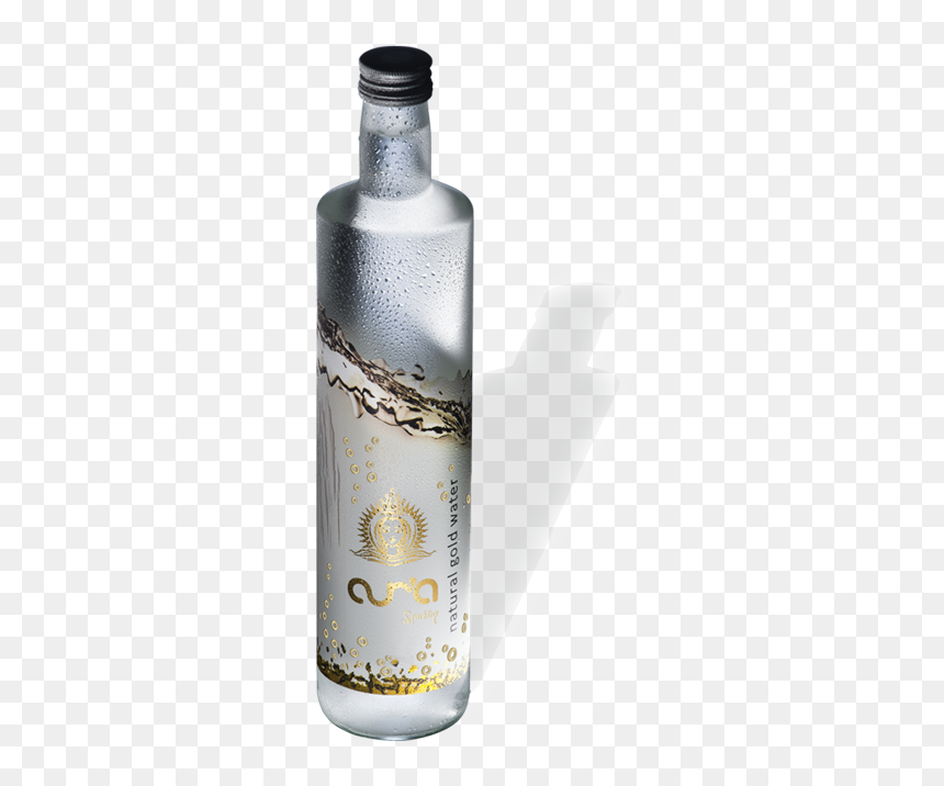 Glass Bottle, HD Png Download - gold bottle png
