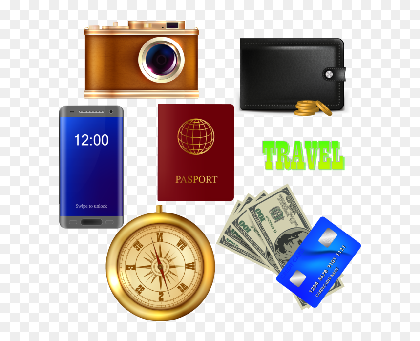 Traveler"s Set Icons, Travel, Suitcase, Camera Png - Travel, Transparent Png - travel icons png