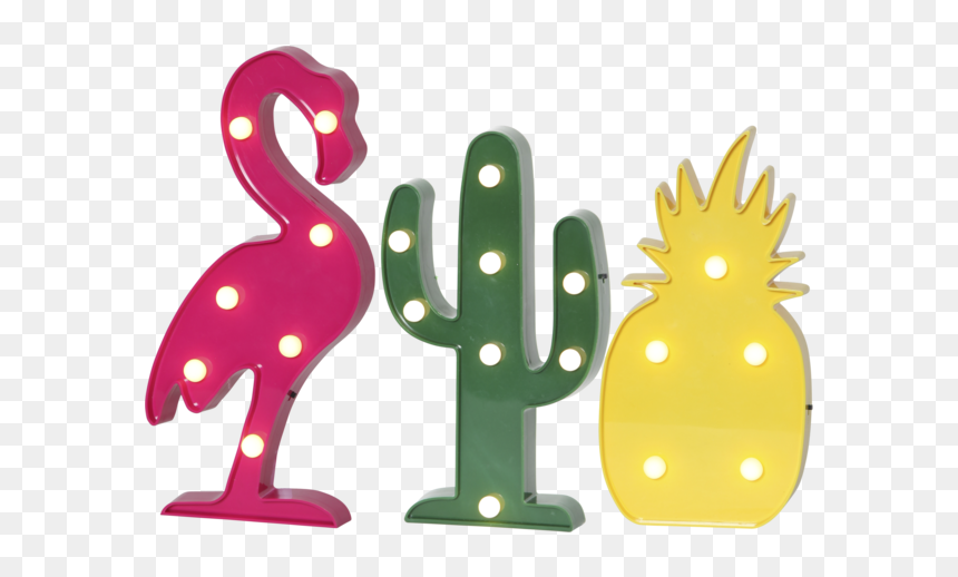 Table Decoration Funlight - Luminaria De Cacto, HD Png Download - pineapple silhouette png