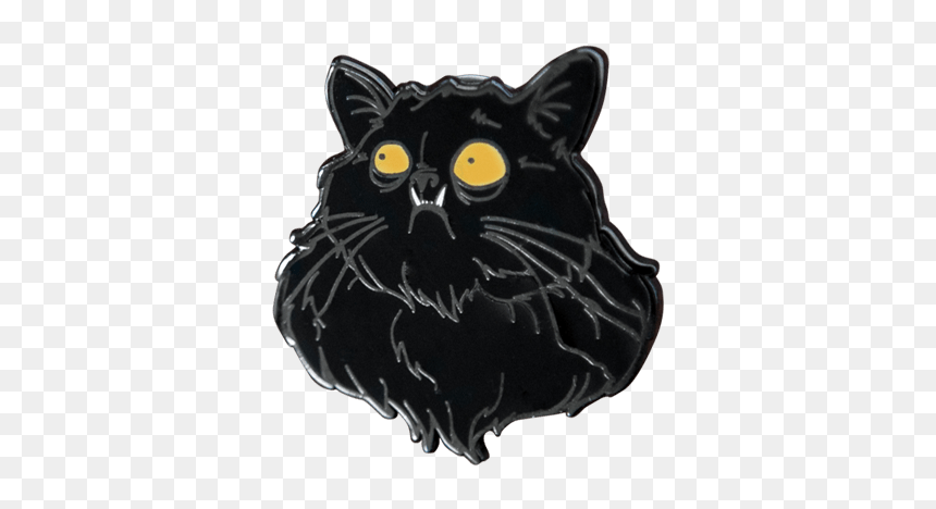 Custom Lapel Pins From Choonimals - Black Cat, HD Png Download - sad keanu png