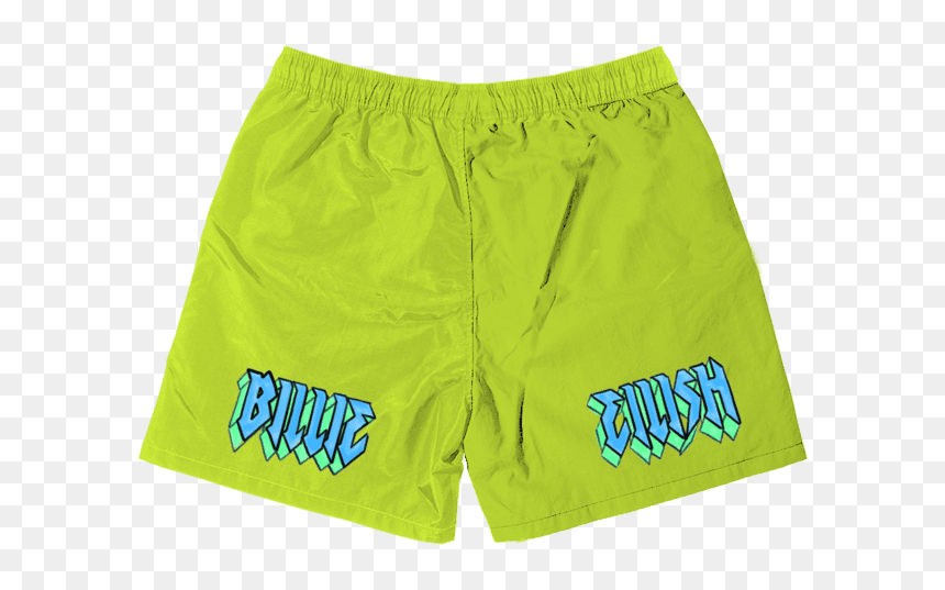 Billie Eilish Flames Shorts - Board Short, HD Png Download - green flame png