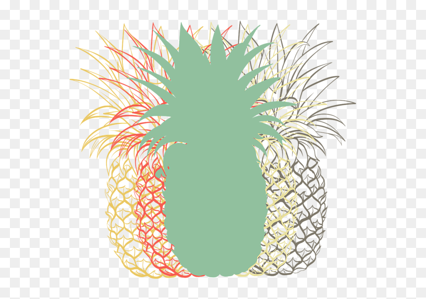 T-shirt, HD Png Download - pineapple silhouette png