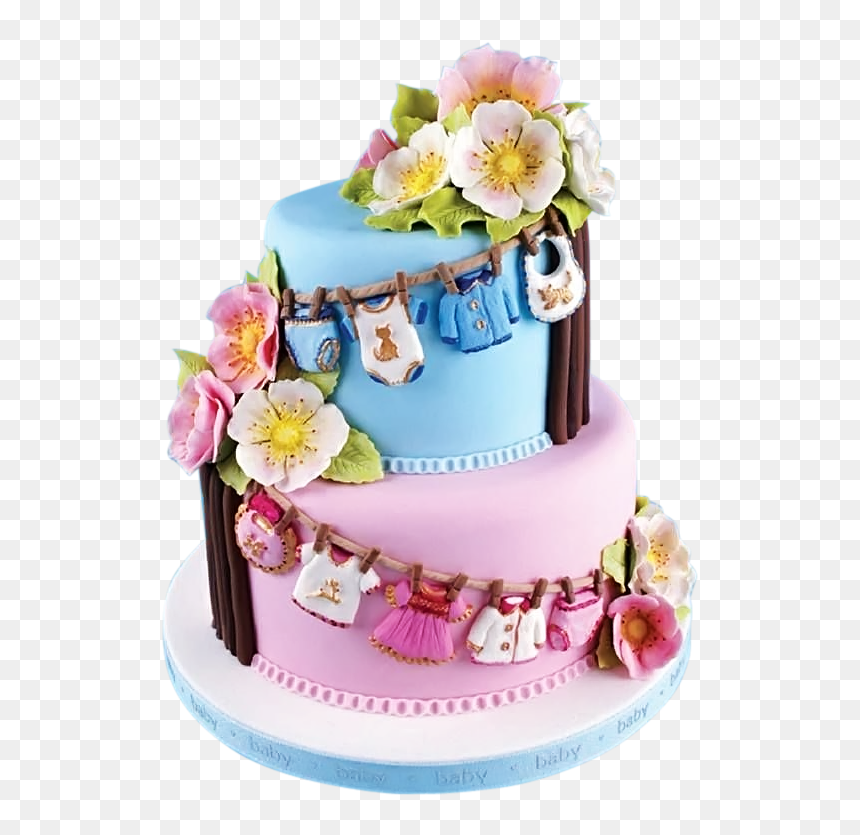 Clothes Line Cake For Girl Or Boy - Silicone Mold Baby Shower, HD Png Download - hanging clothes png