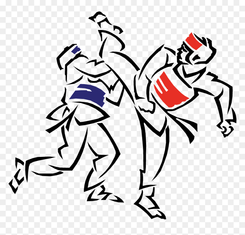 Vector Transparent Taekwon - Taekwondo Dibujos, HD Png Download - taekwondo png