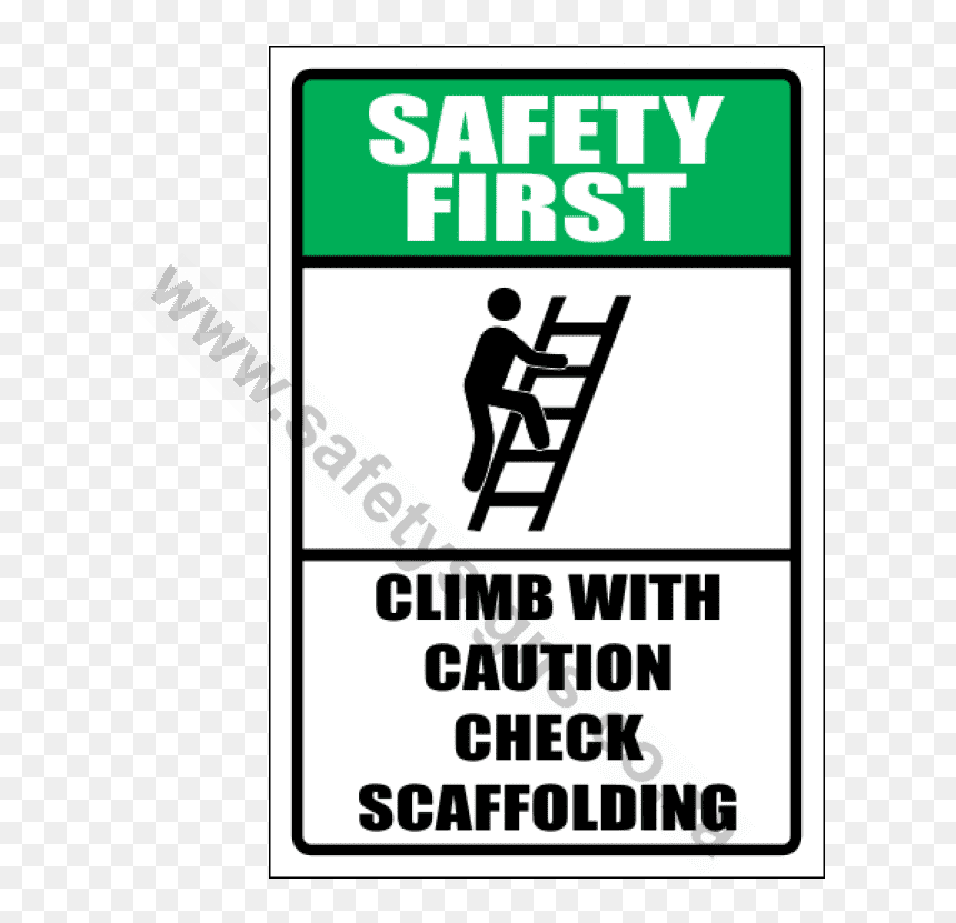 Safety First Climb With Caution Sing - Poster, HD Png Download - safety first png
