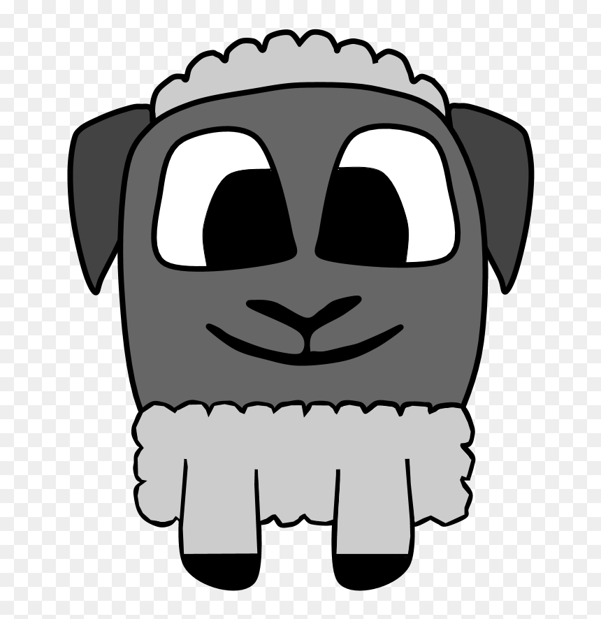 Sheep, Big Eyes, Cartoon Animal - Portable Network Graphics, HD Png Download - eyes cartoon png