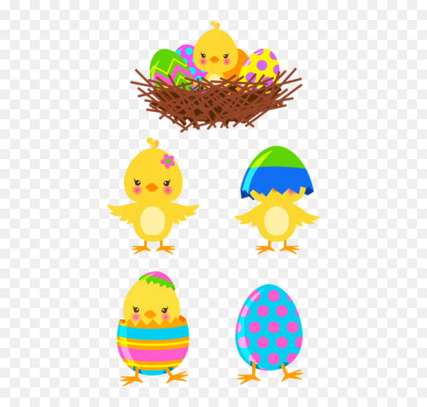 Free Png Download Easter Chicks Set Png Images Background - Clip Art Easter Chicks, Transparent Png - easter background png