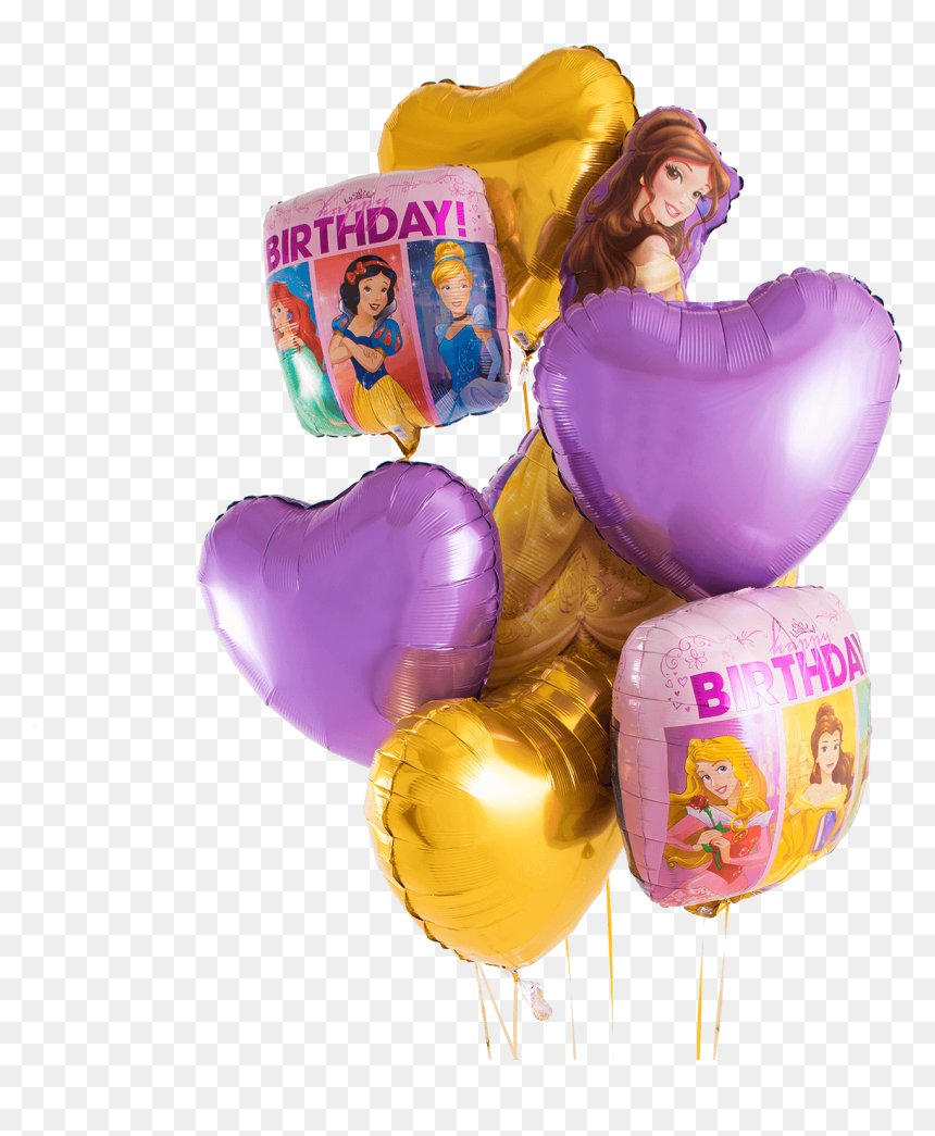 Belle Happy Birthday Balloon Bouquet - Balloon, HD Png Download - princess belle png