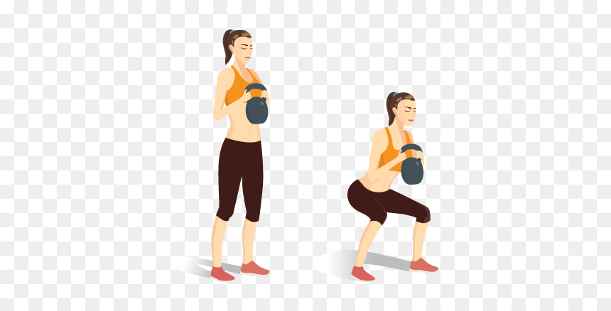 Goblet Squat Png, Transparent Png - squat png