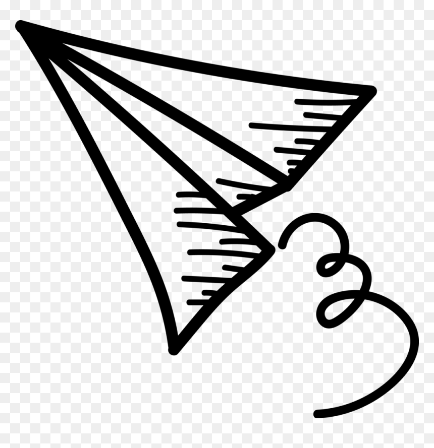 Airplane Black Thick Reflection - Line Art, HD Png Download - thick line png