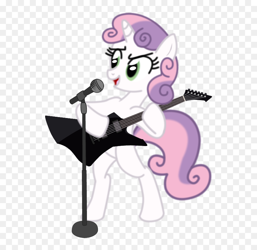 1992zepeda, Electric Guitar, Guitar, Heavy Metal, Instrument, - Sweetie Belle Guitar, HD Png Download - cartoon microphone png