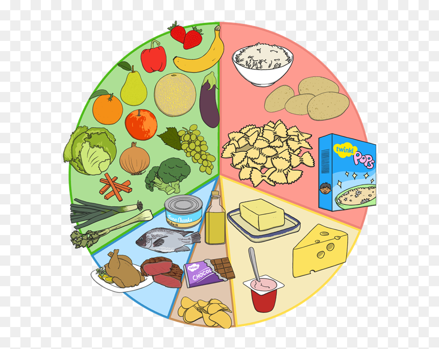 Balanced Diet Eating And Drinking Different Foods To - Balanced Diet Clipart, HD Png Download - diet png