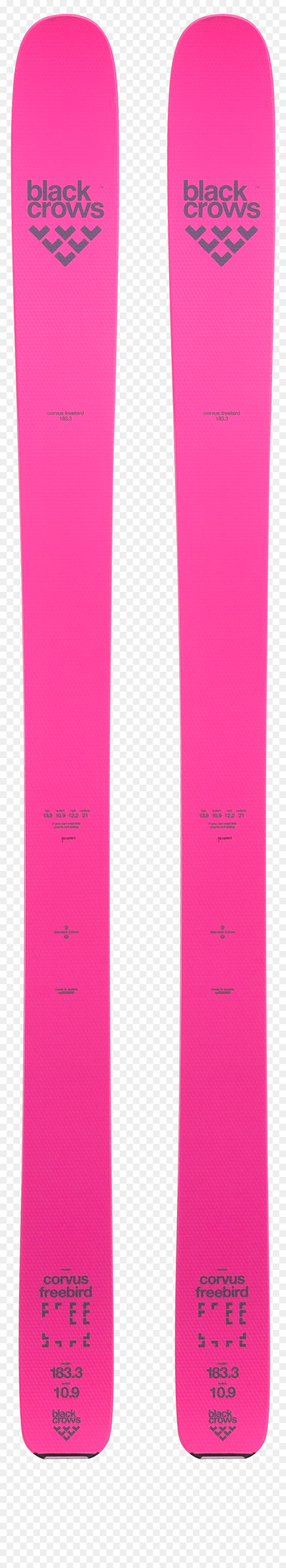 Black Crows Pink Ski, HD Png Download - skis png