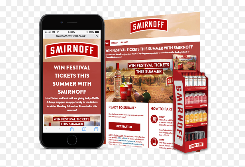 Smirnoff Win Festival Tickets, HD Png Download - smirnoff png