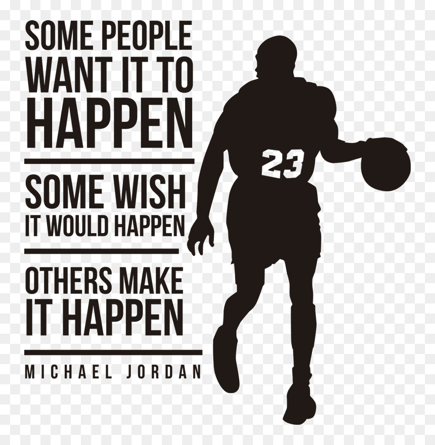 Others Make It Happen Basketball Wall Sticker - Michael Jordan Frasi, HD Png Download - basketball outline png