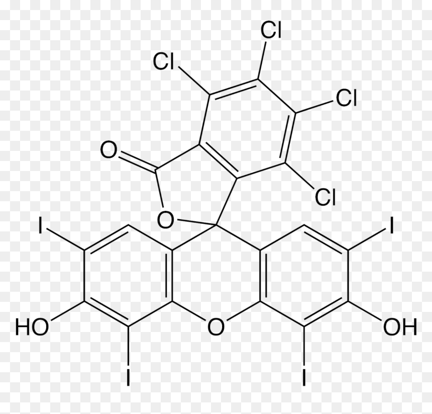 Rose Bengal Molecular Structure, HD Png Download - bengals png
