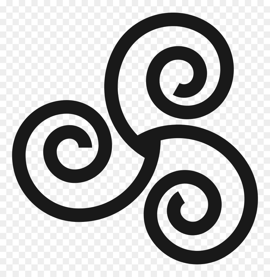 Thick Line Triskelion Drawing - Symbol For Balance, HD Png Download - thick line png