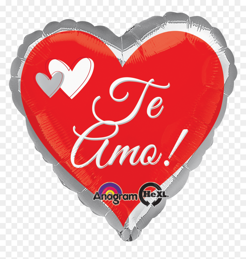 Te Amo Red & Silver - Balloon, HD Png Download - silver balloons png
